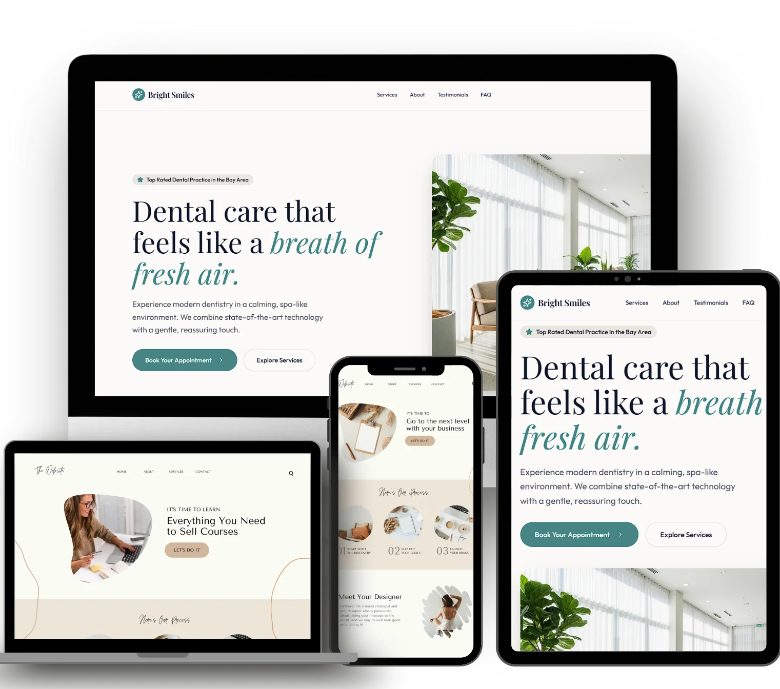 Website launch computer mockup